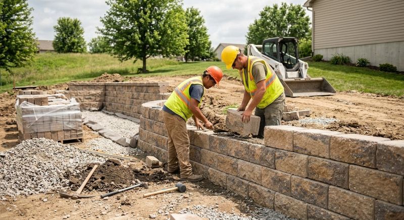 Block Retaining Wall Installation in Orlando, FL
