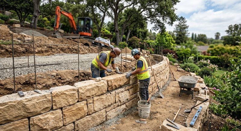 Block Retaining Wall Installation in Lakeland, FL