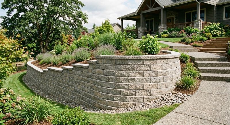 Retaining Wall Installation in Rockwall, TX
