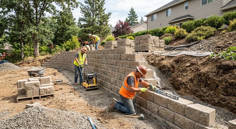 Retention Wall Construction in Pasco County, FL