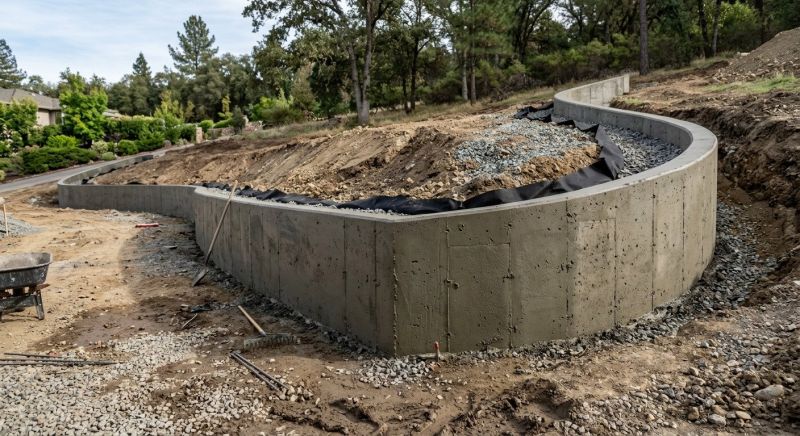 Retention Wall Installation in Santa Rosa, CA